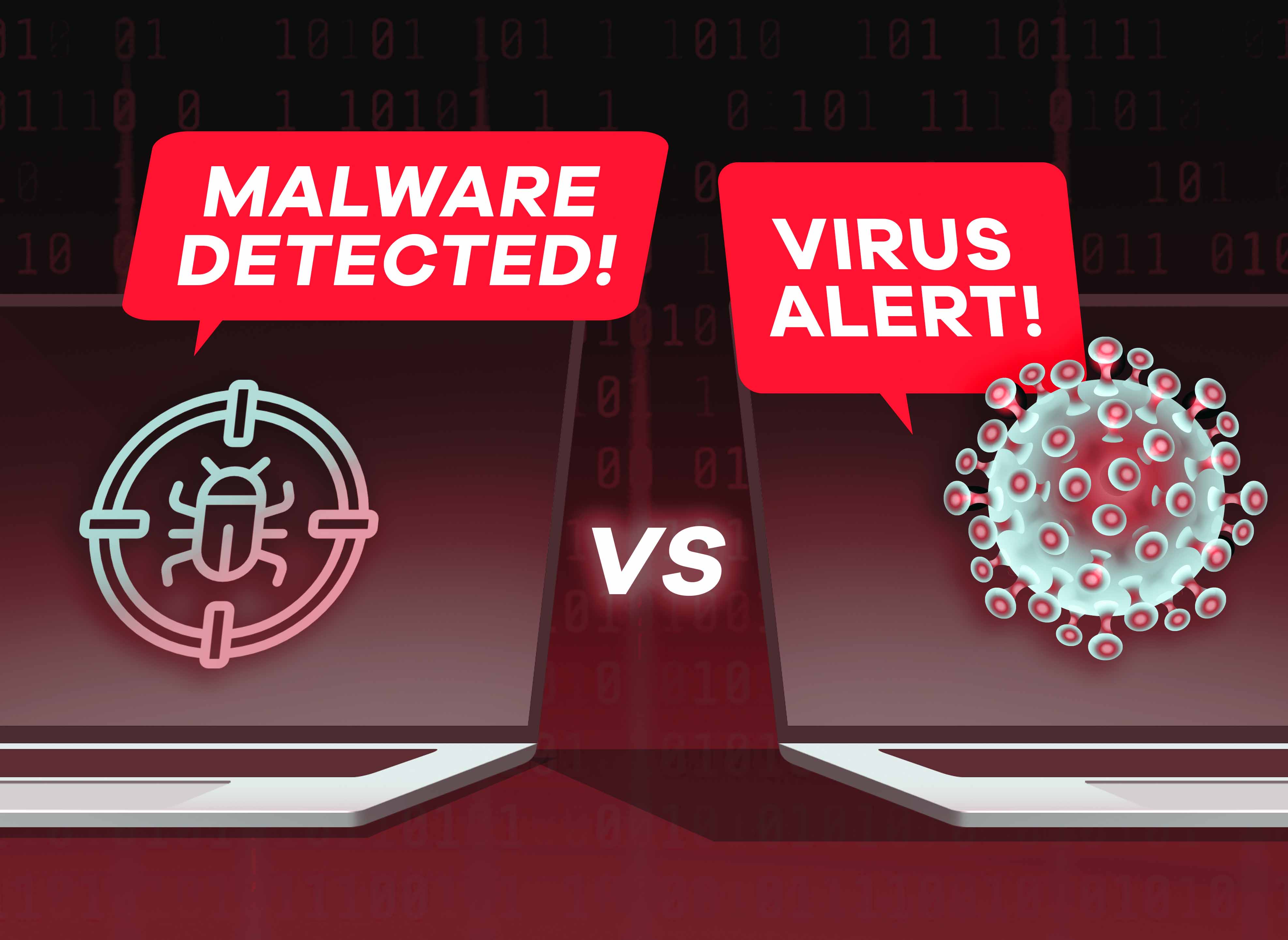 What is the difference between viruses and malware and how to recognize them